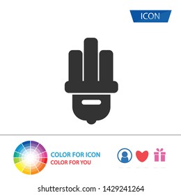 Light Bulb icon vector isolated on white background.