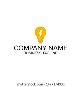 Light Bulb Icon Vector, Isolated on White Background. Idea Sign, Solution, Thinking Concept. Lighting Electric Lamp. Electricity, Shine. Trendy Flat Style For Technology design.