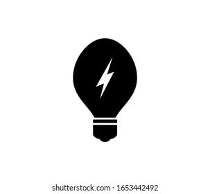 Vektorillustration der Glühbirne einzeln, Symbole für elektrische Geräte.