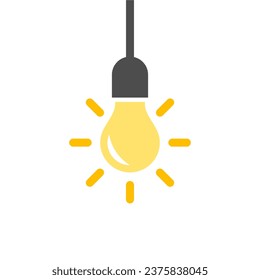 Light bulb icon. Vector icon isolated on white background.