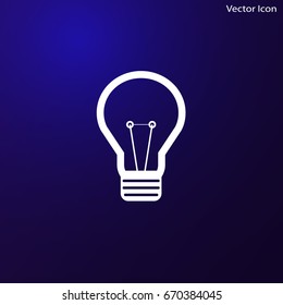 Light Bulb icon vector, isolated on background