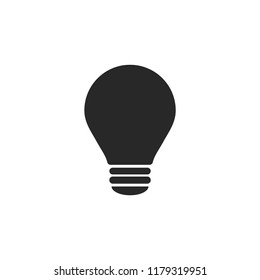 light bulb icon, vector lamp, 