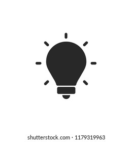 light bulb icon, vector lamp, 
