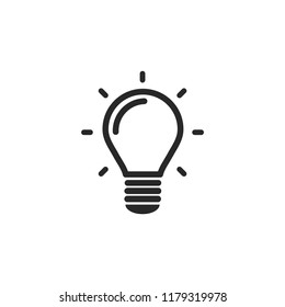 light bulb icon, vector lamp, 