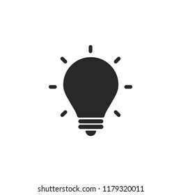 light bulb icon, vector lamp, 