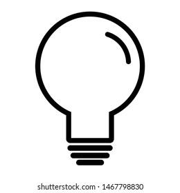 Light bulb icon vector,  lamp icon logo. Idea icon, thinking, solution concept. 