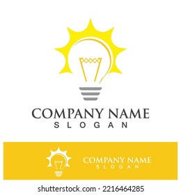 Light bulb icon vector and lamp symbol logo illustration