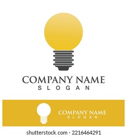 Light bulb icon vector and lamp symbol logo illustration