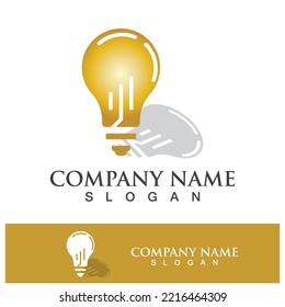 Light bulb icon vector and lamp symbol logo illustration
