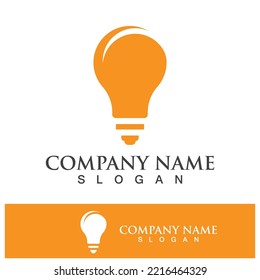 Light bulb icon vector and lamp symbol logo illustration