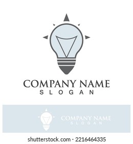 Icono de la bombilla de luz vector y símbolo de lámpara ilustración
