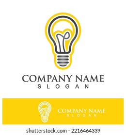 Light bulb icon vector and lamp symbol logo illustration