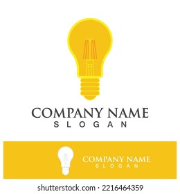 Light bulb icon vector and lamp symbol logo illustration
