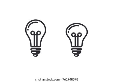 Light Bulb icon. Light Bulb icon vector. Lamp icon. Idea sign, solution, thinking concept. Lighting electric lamp. Creative idea sign. Lighting fixture. Electrical appliance. Lighting symbol.