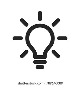 Light Bulb Icon Vector Lamp Symbol Stock Vector (Royalty Free ...