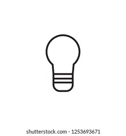 Light Bulb icon vector. Lighting Electric lamp icon. Electricity, shine symbol. Trendy Flat style for graphic design, Web site, UI. EPS10. - Vector illustration
