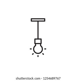 Light Bulb icon vector. Lighting Electric lamp vector icon. Electricity, shine symbol. Trendy Flat style for graphic design, Web site, UI. EPS10. - Vector illustration