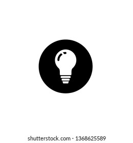 Light Bulb icon vector. Lighting Electric lamp. Electricity, shine. Flat design style  isolated on white background.  Idea sign solution. 