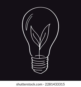 Light bulb icon. Vector line illustration.