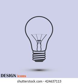 light bulb icon vector Line icon
