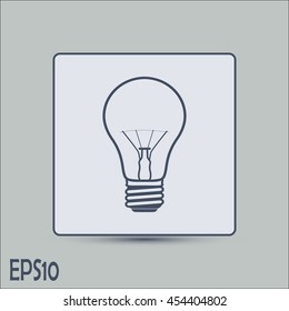 light bulb icon vector Line icon