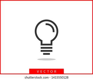 Light bulb icon vector. Llightbulb idea logo concept. Lamp electricity icons web design element. Led lights isolated silhouette.