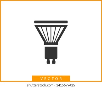 Light bulb icon vector. Llightbulb idea logo concept. Lamp electricity icons web design element. Led lights isolated silhouette.