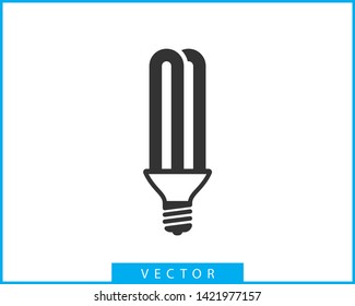 Light bulb icon vector. Llightbulb idea logo concept. Lamp electricity icons web design element. Led lights isolated silhouette.