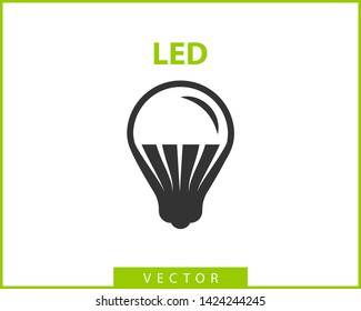 Light bulb icon vector. Llightbulb idea logo concept. Lamp electricity icons web design element. Led lights isolated silhouette