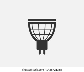 Light bulb icon vector. Llightbulb idea logo concept. Lamp electricity icons web design element. Led lights isolated silhouette.