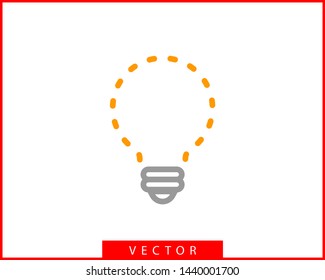 Light bulb icon vector. Llightbulb idea logo concept. Lamp electricity icons web design element. Led lights isolated silhouette.