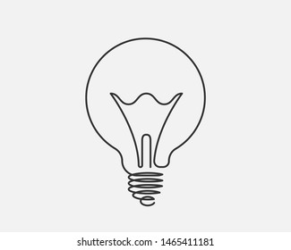 Light bulb icon vector. Llightbulb idea logo concept. Lamp electricity icons web design element. Led lights isolated silhouette.