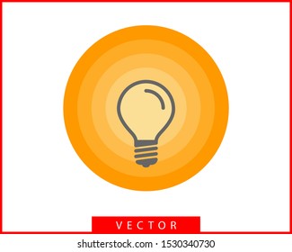Light bulb icon vector. Llightbulb idea logo concept. Lamp electricity icons web design element. Led lights isolated silhouette.