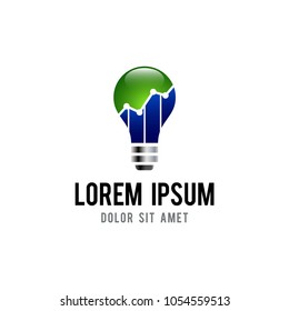 Light Bulb Icon Vector Logo Template