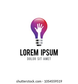 Light Bulb Icon Vector Logo Template