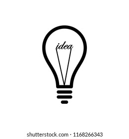 Light bulb icon vector logo template