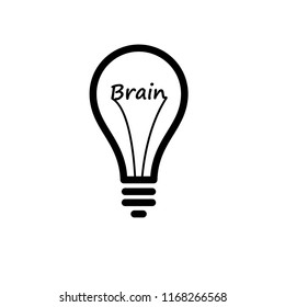 Light bulb icon vector logo template