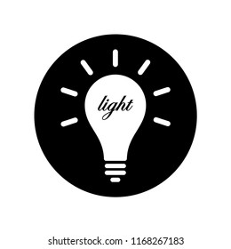 Light bulb icon vector logo template
