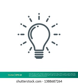 Light bulb icon vector logo template  