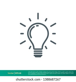 Light bulb icon vector logo template  