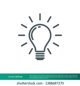 Light bulb icon vector logo template  