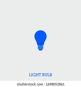 light bulb icon. light bulb vector on gray background