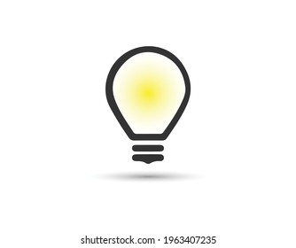 Light Bulb icon vector on a white background