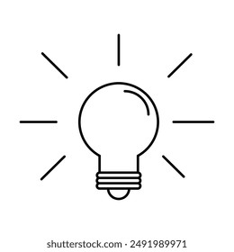 light bulb icon vector on white background