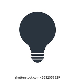 Light bulb icon vector on white background