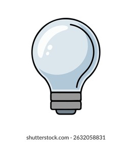 Light bulb icon vector on white background