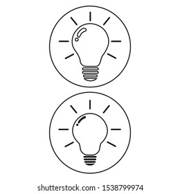 light bulb icon in vector perfect