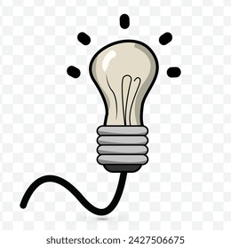 Light bulb icon vector PNG