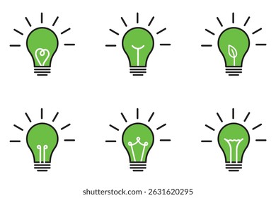 Light bulb icon. Light bulb icon, vector set. Bulb icon set. Electric lamp on white background. Light bulb icon signs and symbol design for apps, logo, website. Vector illustration.