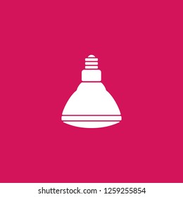 light bulb icon vector. light bulb sign on pink background. light bulb icon for web and app